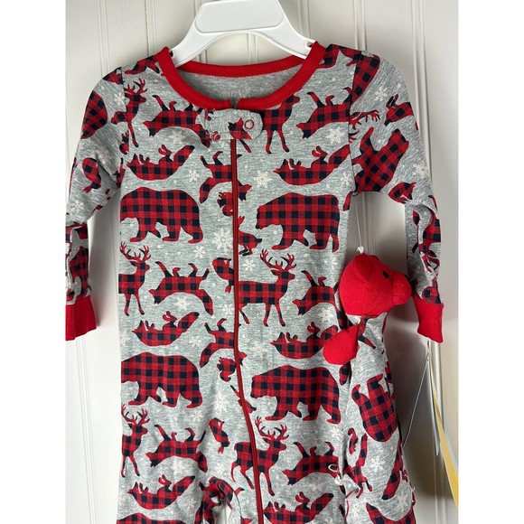 Max & Olivia Mini 2pc Set Boys Holiday Pjs - Picture 2 of 3